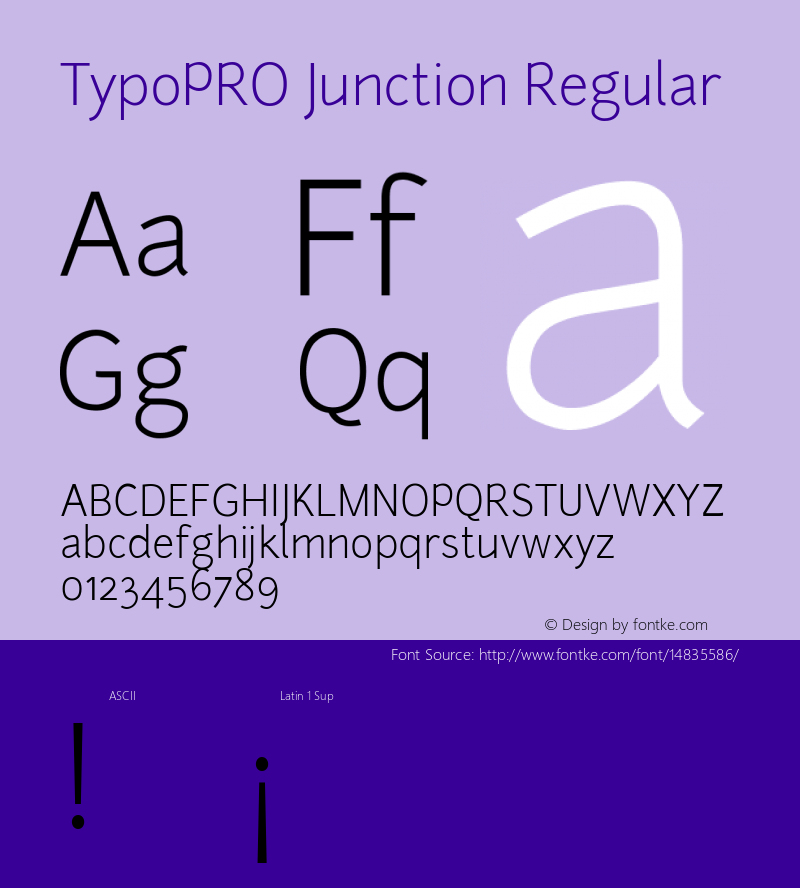 TypoPRO Junction Regular Version 1.002 Font Sample