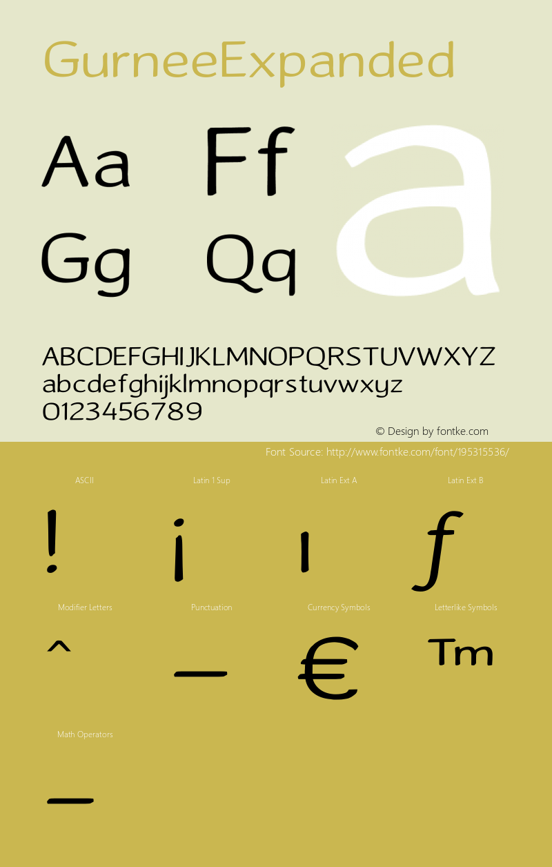 ☞Gurnee Expanded Version 001.000 ;com.myfonts.typotheticals.gurnee.expanded.wfkit2.2bZR图片样张