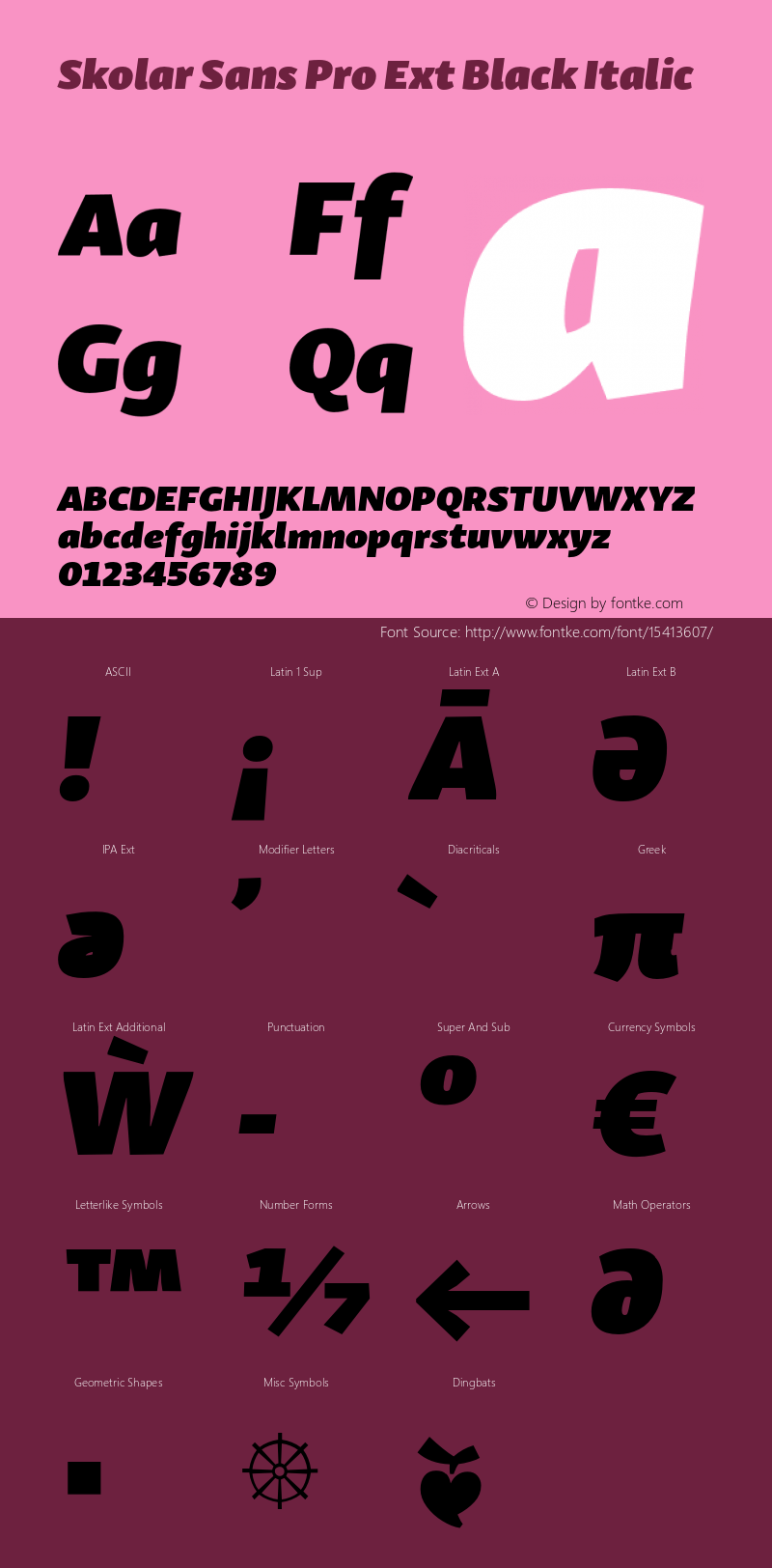 Skolar Sans Pro Ext Black Italic Version 1.000;PS 001.001;hotconv 1.0.56 Font Sample