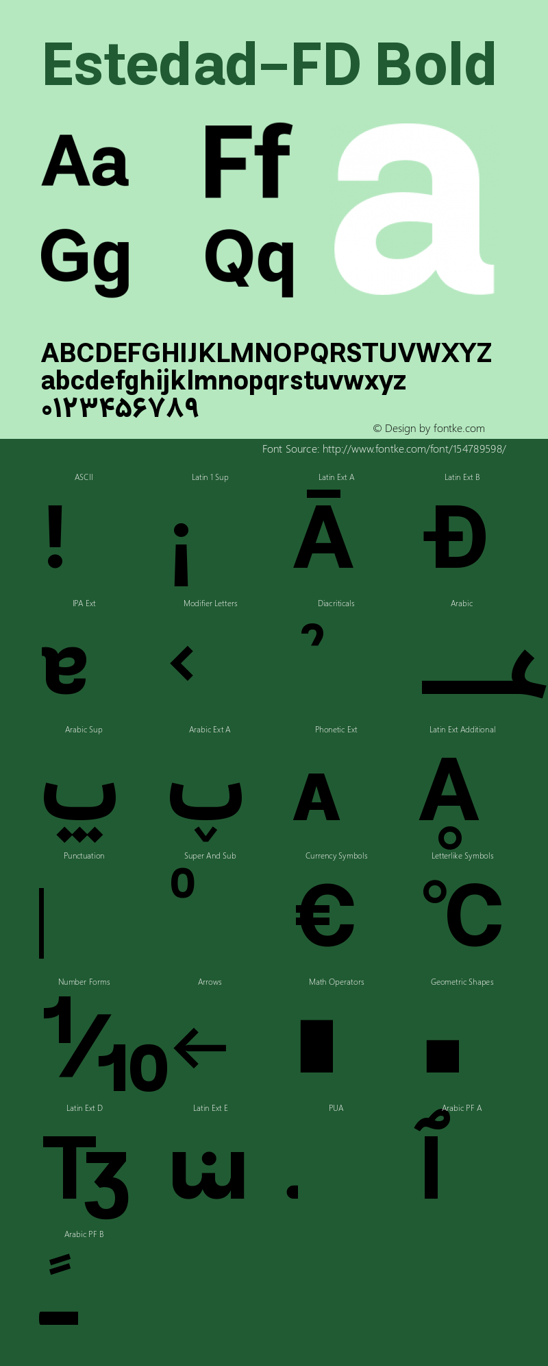 Estedad-FD Bold Version 5.0 Font Sample