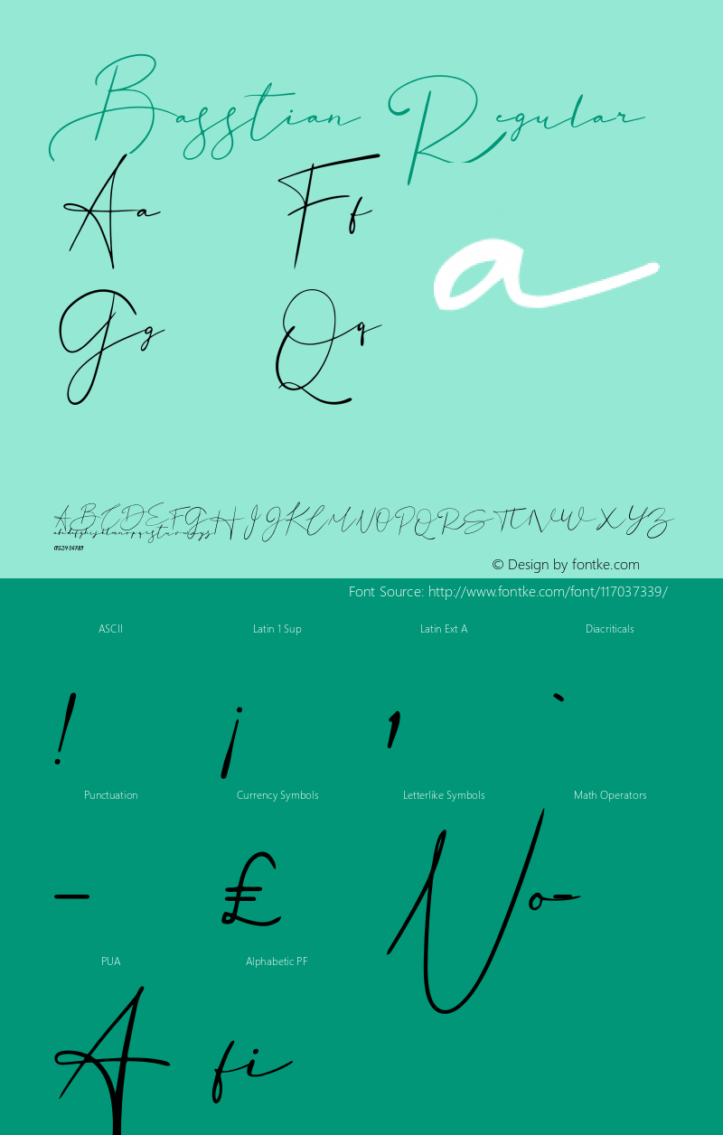 Basstian Version 1.00;February 24, 2021;FontCreator 13.0.0.2683 64-bit Font Sample