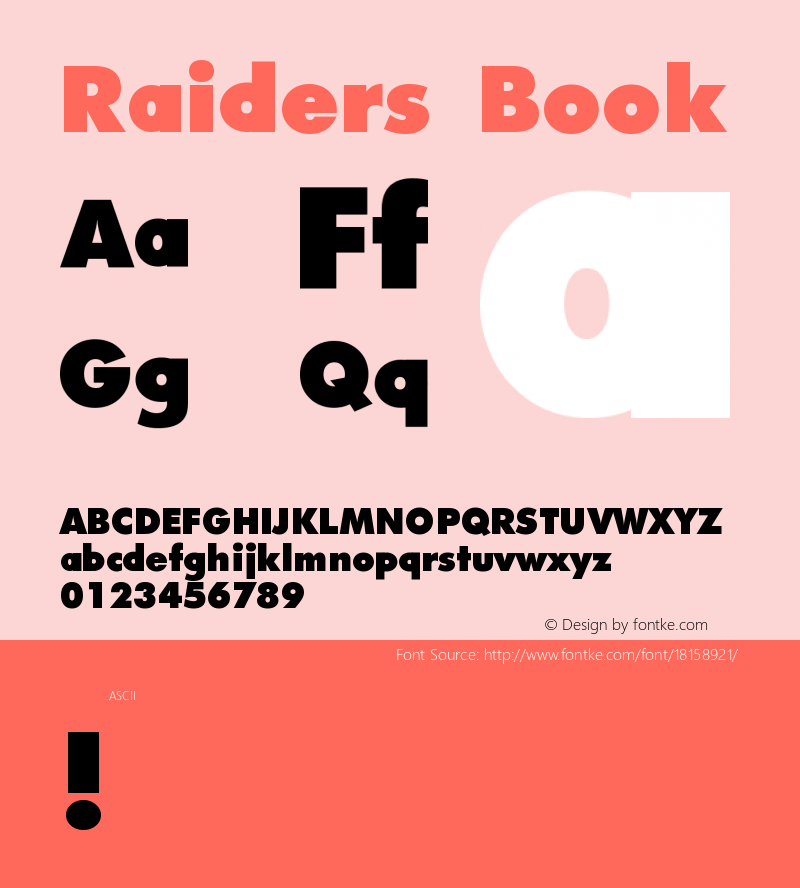 Raiders Book Version visit www.sharkshock Font Sample