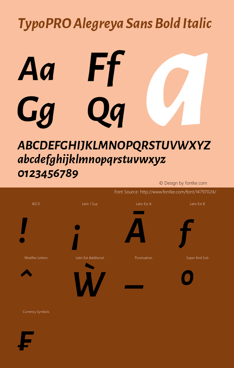 TypoPRO Alegreya Sans Bold Italic Version 1.000;PS 001.000;hotconv 1.0.70;makeotf.lib2.5.58329 DEVELOPMENT Font Sample