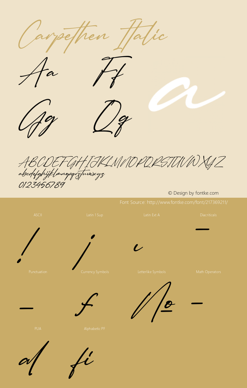 Carpethen Italic Version 1.00;December 27, 2021;FontCreator 13.0.0.2680 64-bit图片样张