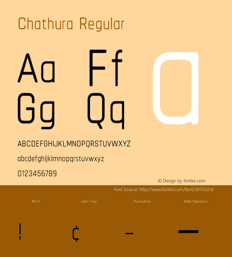 Chathura-Regular Version 1.001 2016 Font Sample