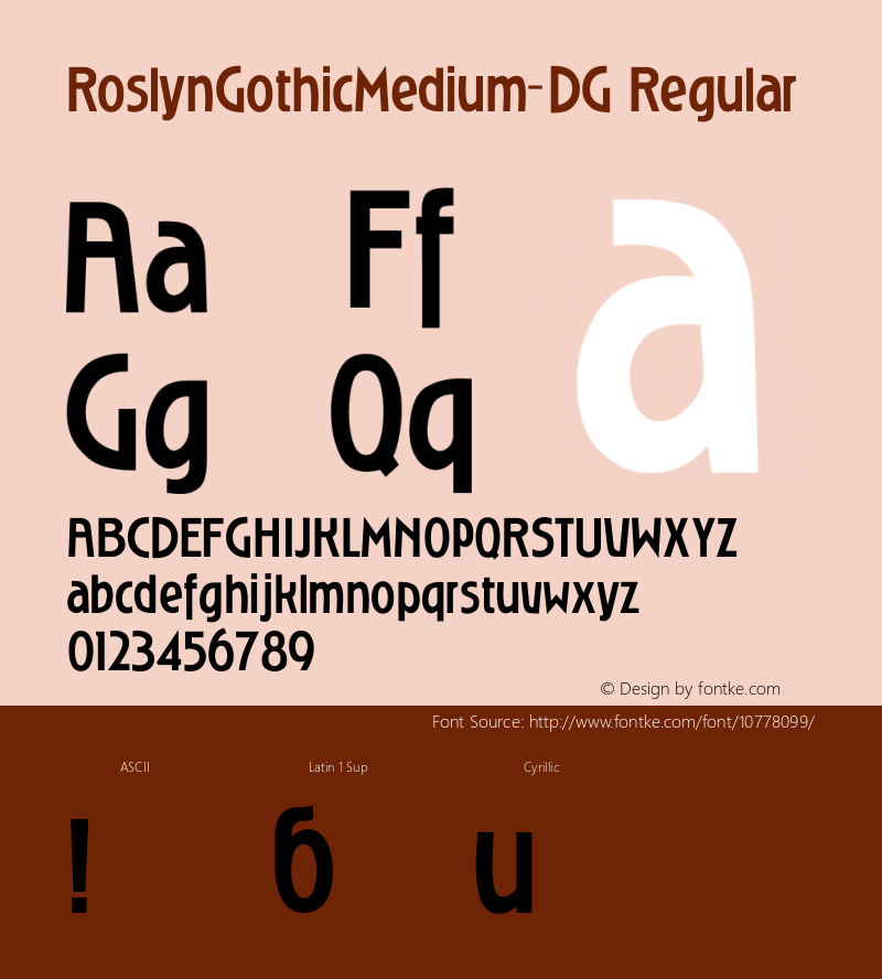 RoslynGothicMedium_DG Regular Converted from H:\NEW\RSL___DG.TF1 by ALLTYPE Font Sample