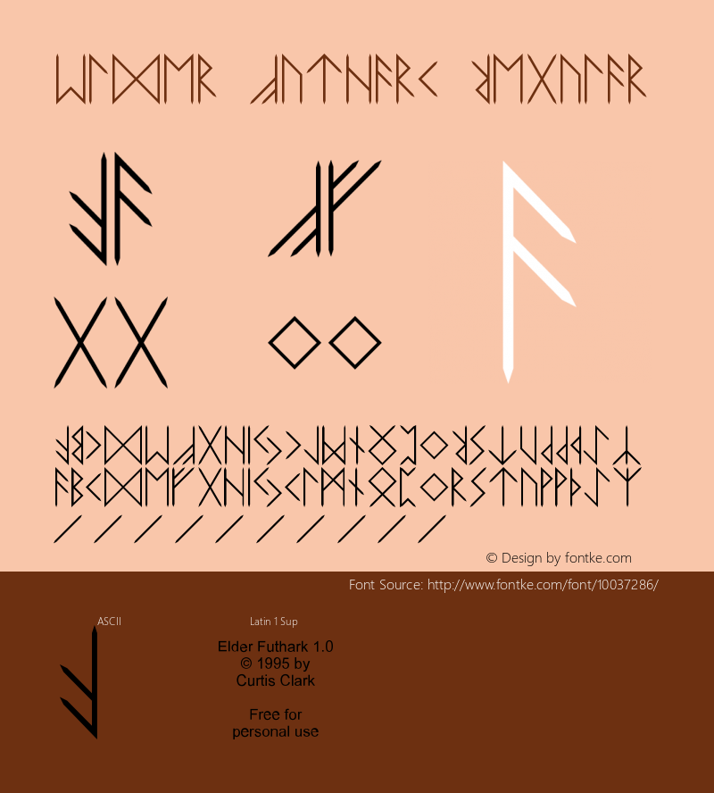 Elder Futhark Regular 1.0 Font Sample