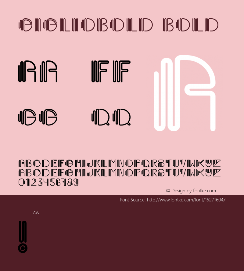 GiglioBold Bold Version 001.000 Font Sample