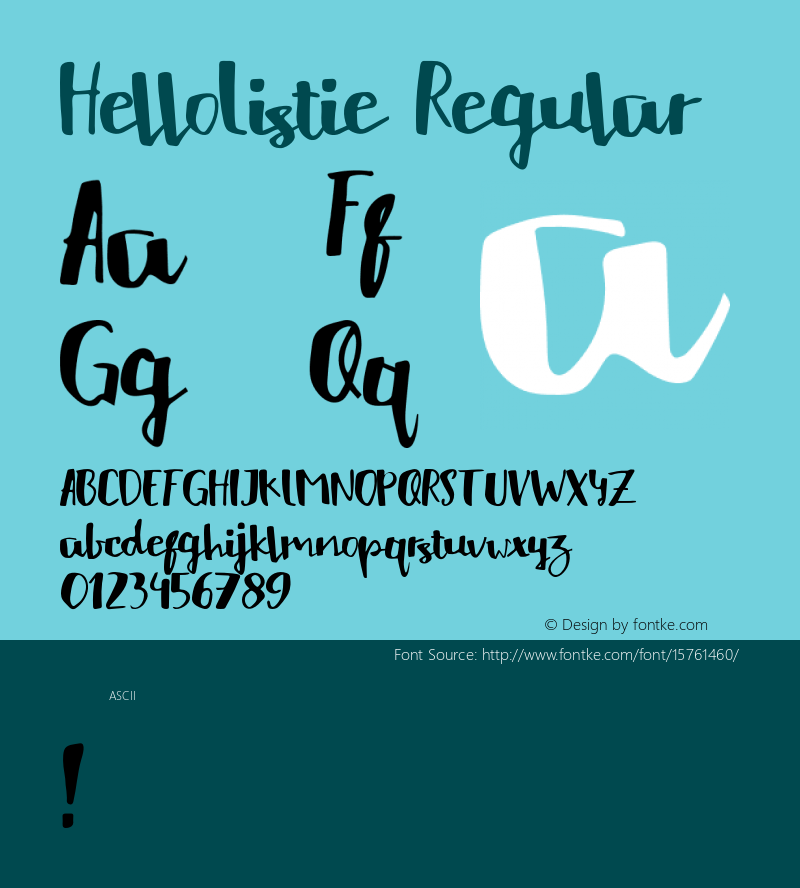 HelloListie Regular 1.000 Font Sample