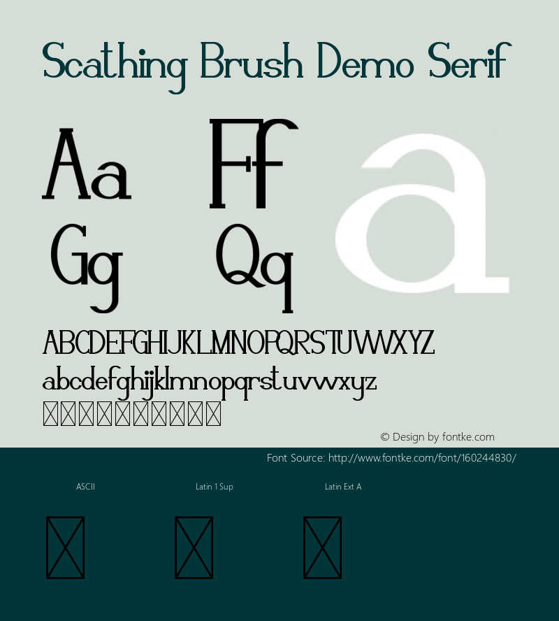 Scathing Brush Demo Serif Version 1.002;Fontself Maker 3.5.1 Font Sample