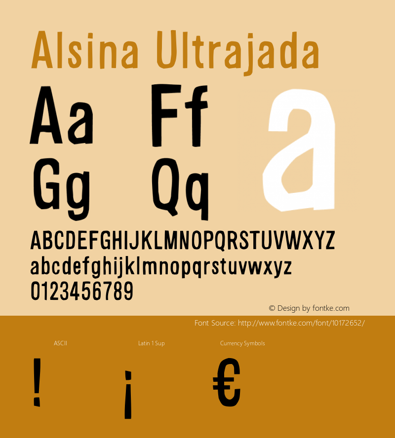 Alsina Ultrajada v1.3 Font Sample