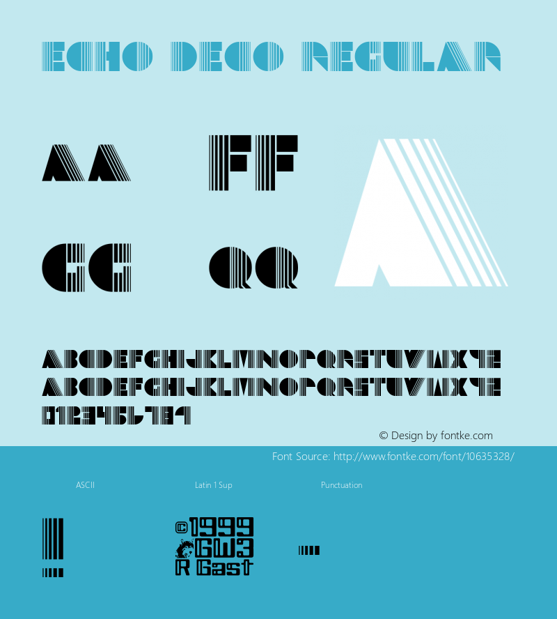 Echo Deco Regular 2.0 - 8/01/99 Font Sample