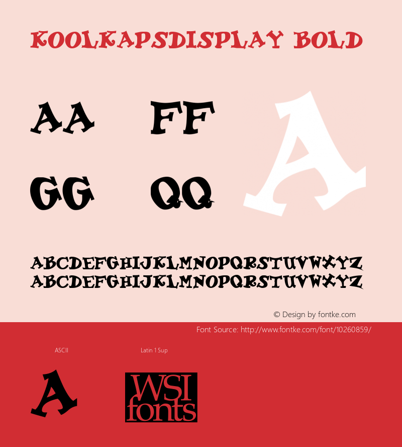 KoolKapsDisplay Bold Macromedia Fontographer 4.1 6/29/96 Font Sample
