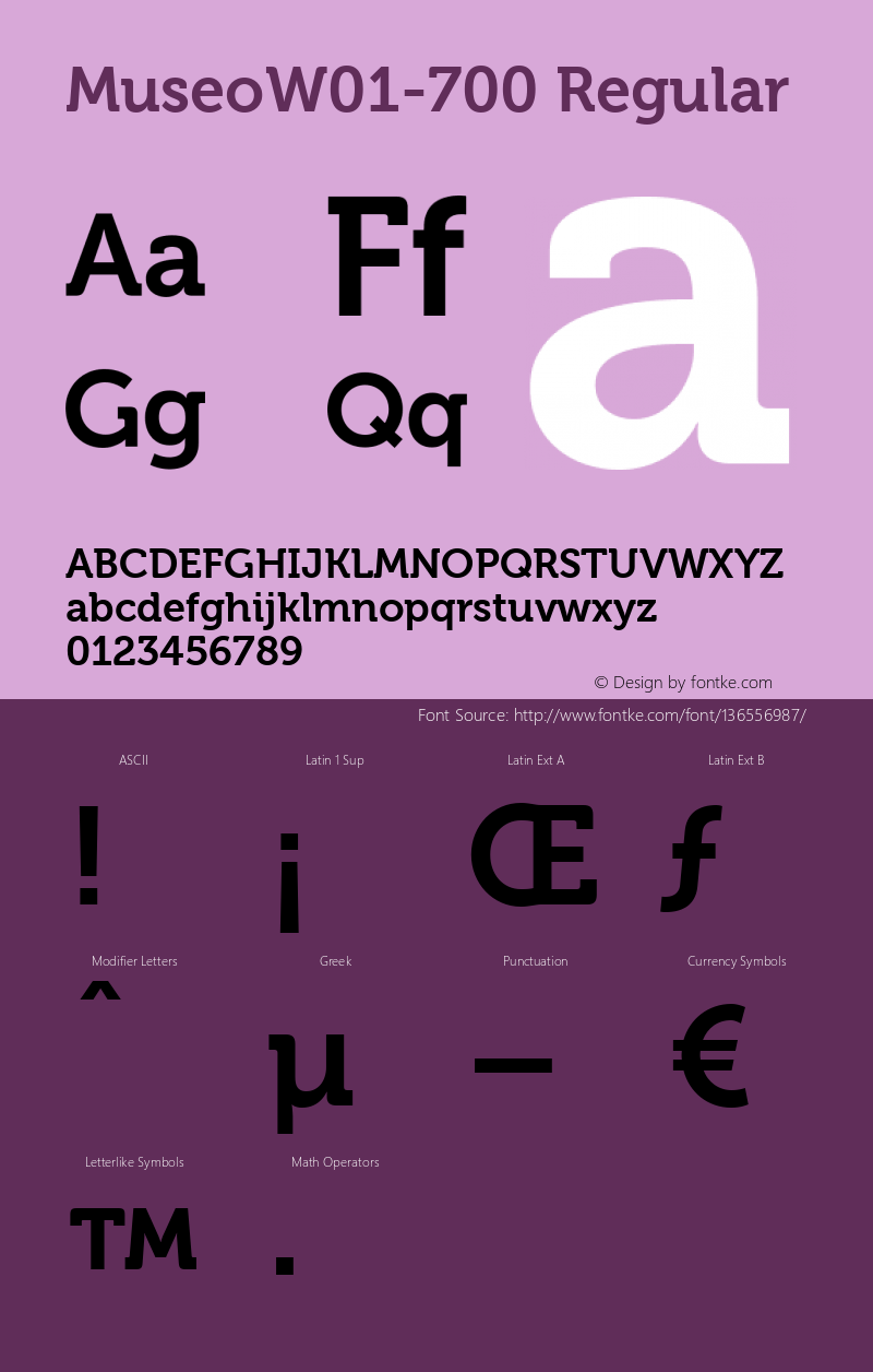 Museo W01 700 Version 1.1 Font Sample