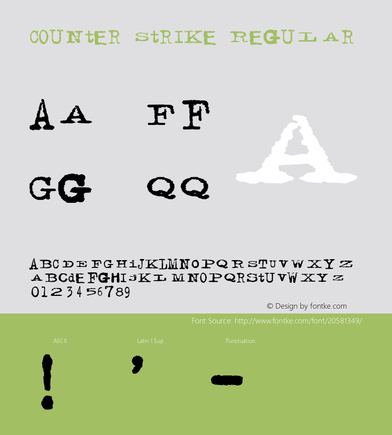 Counter Strike KoNuS Font 2003 Font Sample