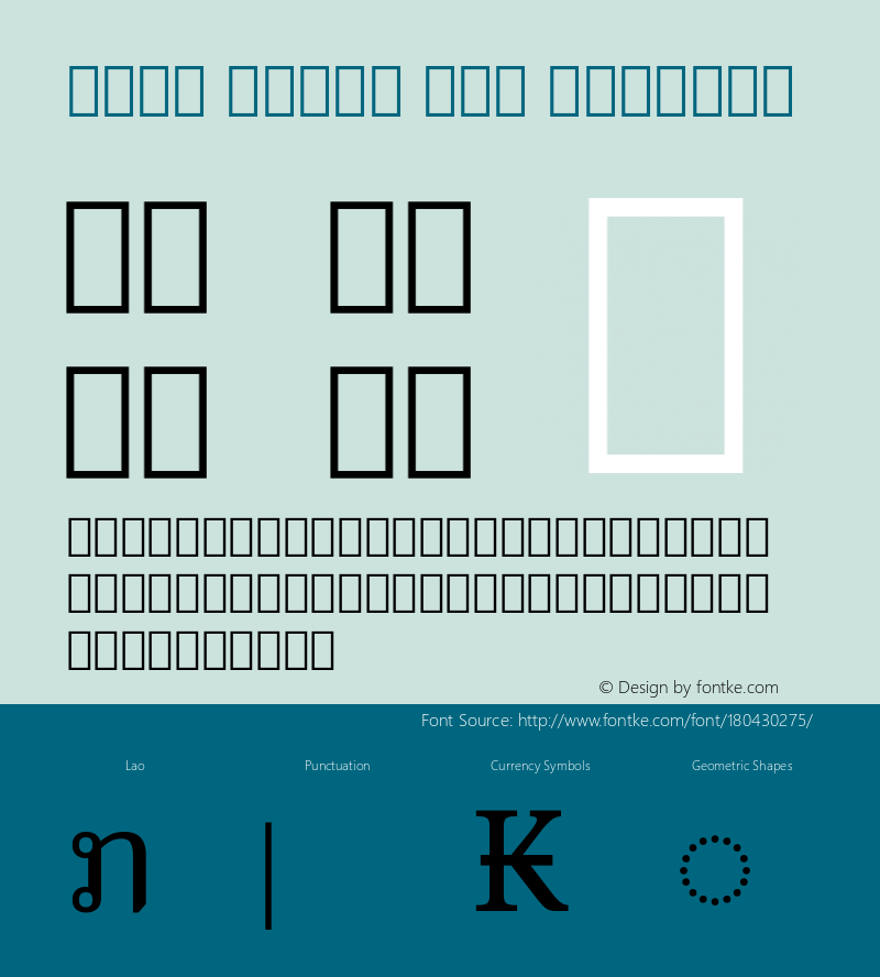 Noto Serif Lao Regular Version 2.000; ttfautohint (v1.8.4) -l 8 -r 50 -G 200 -x 14 -D lao -f none -a qsq -X 