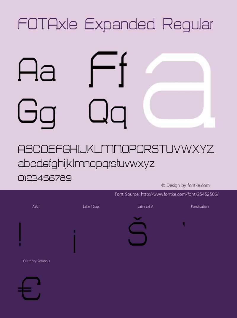 FOTAxle-ExpandedRegular Version 1.000 Font Sample