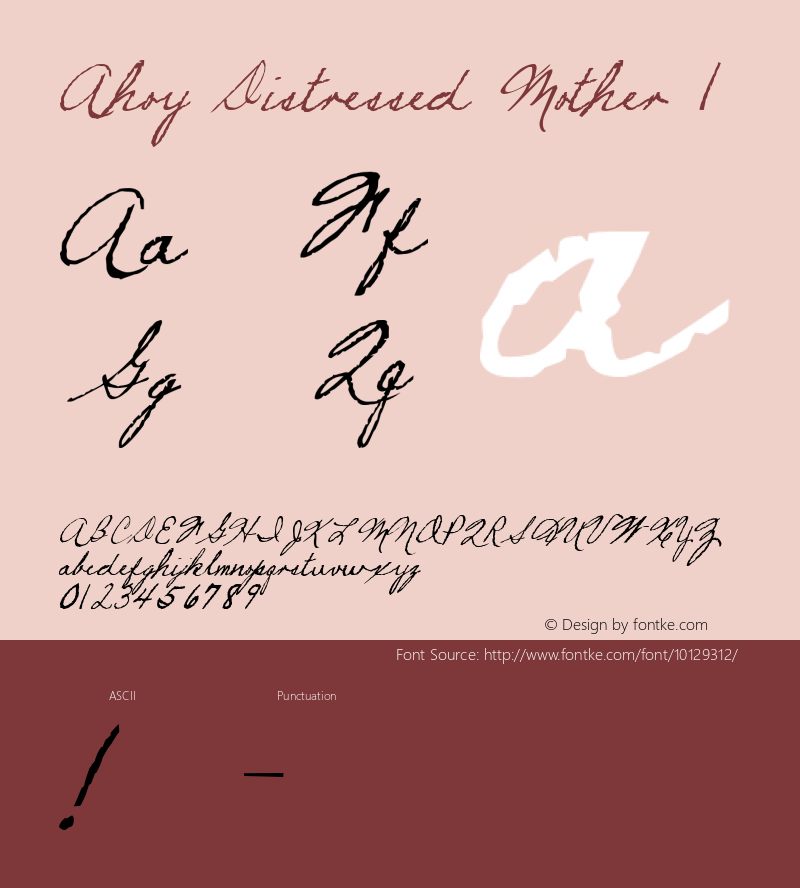 Ahoy Distressed Mother 1 1 Font Sample