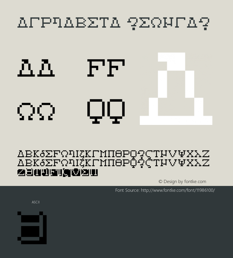 Alphabeta Regular 1.0 Font Sample