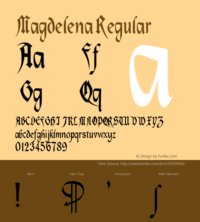 Magdelena Regular 001.000 Font Sample