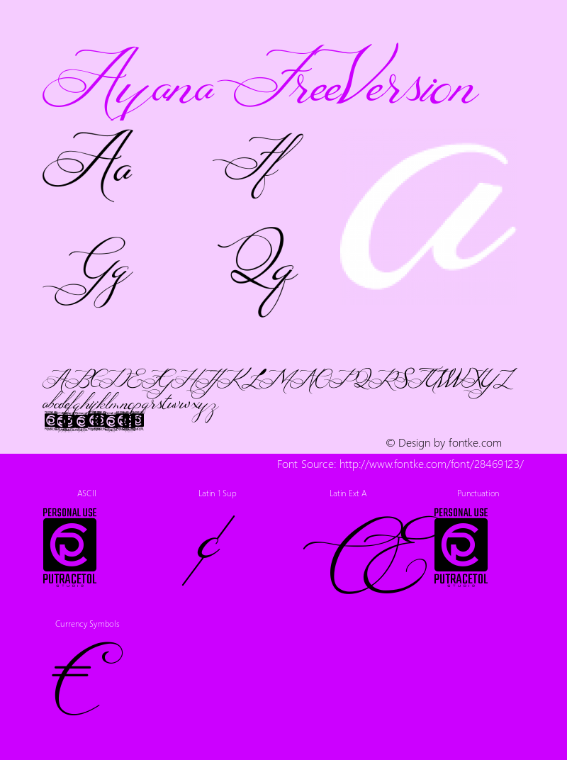 Ayana FreeVersion Version 1.002;Fontself Maker 3.1.1 Font Sample