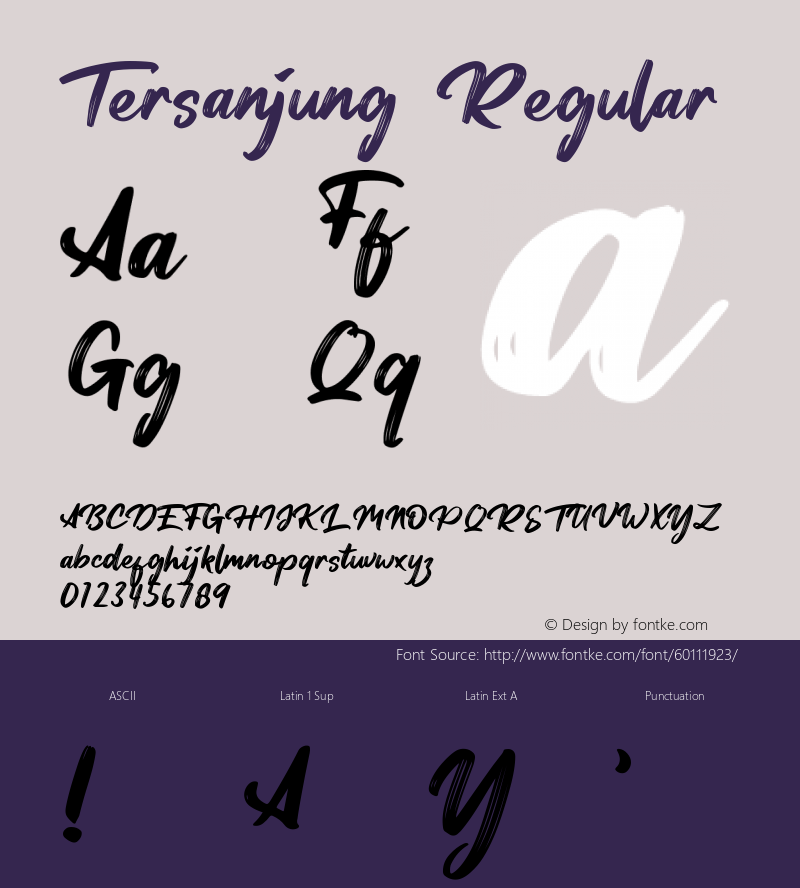 Tersanjung Version 1.001;Fontself Maker 3.5.1 Font Sample