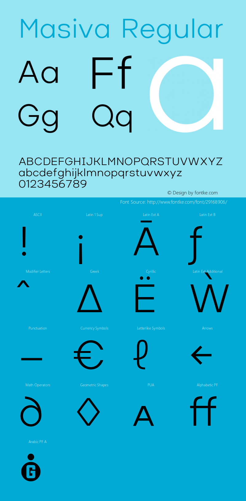 Masiva Regular Version 001.001 ;YWFTv17 Font Sample