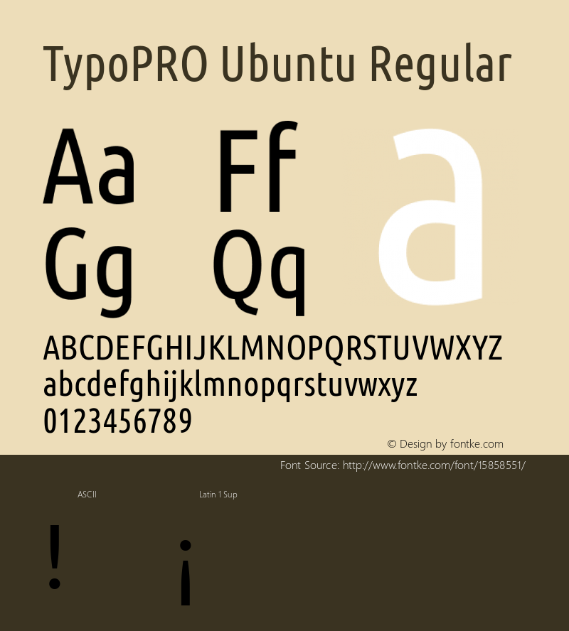 TypoPRO Ubuntu Regular 0.83 Font Sample