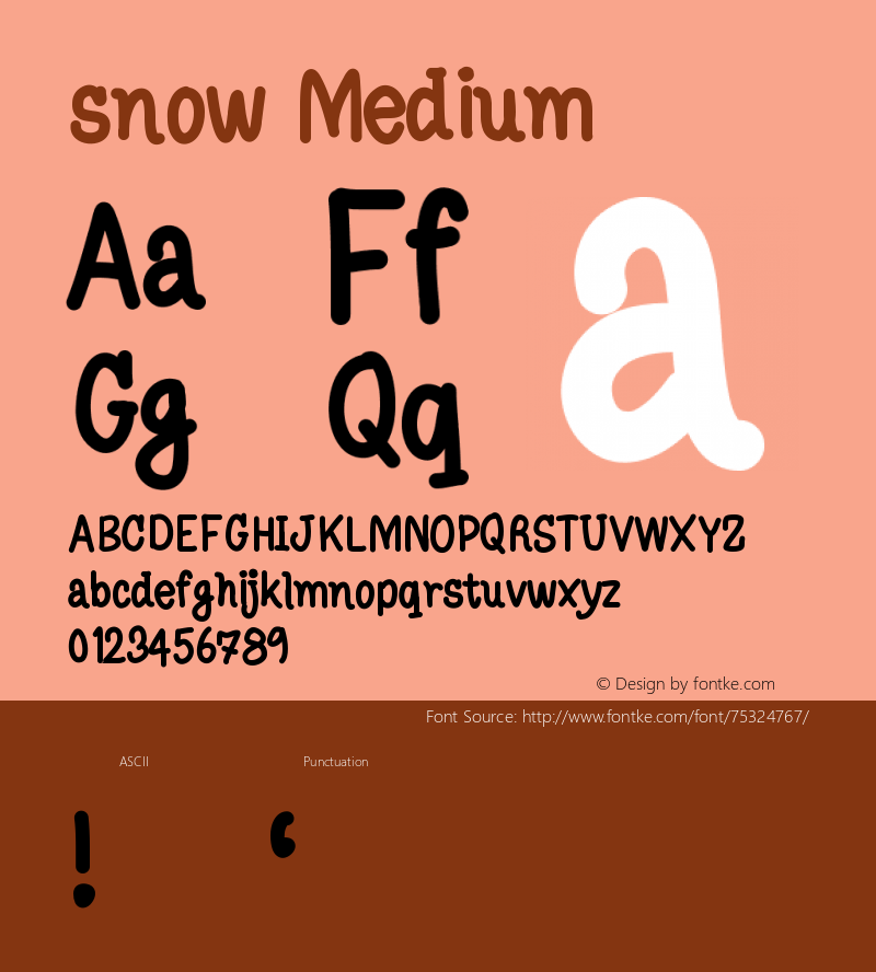 snow Version 001.000 Font Sample