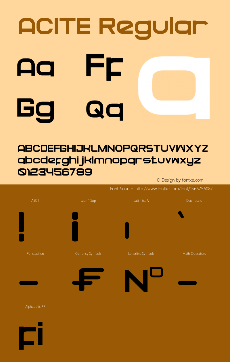 ACITE Version 1.00;April 18, 2021;FontCreator 13.0.0.2683 32-bit Font Sample