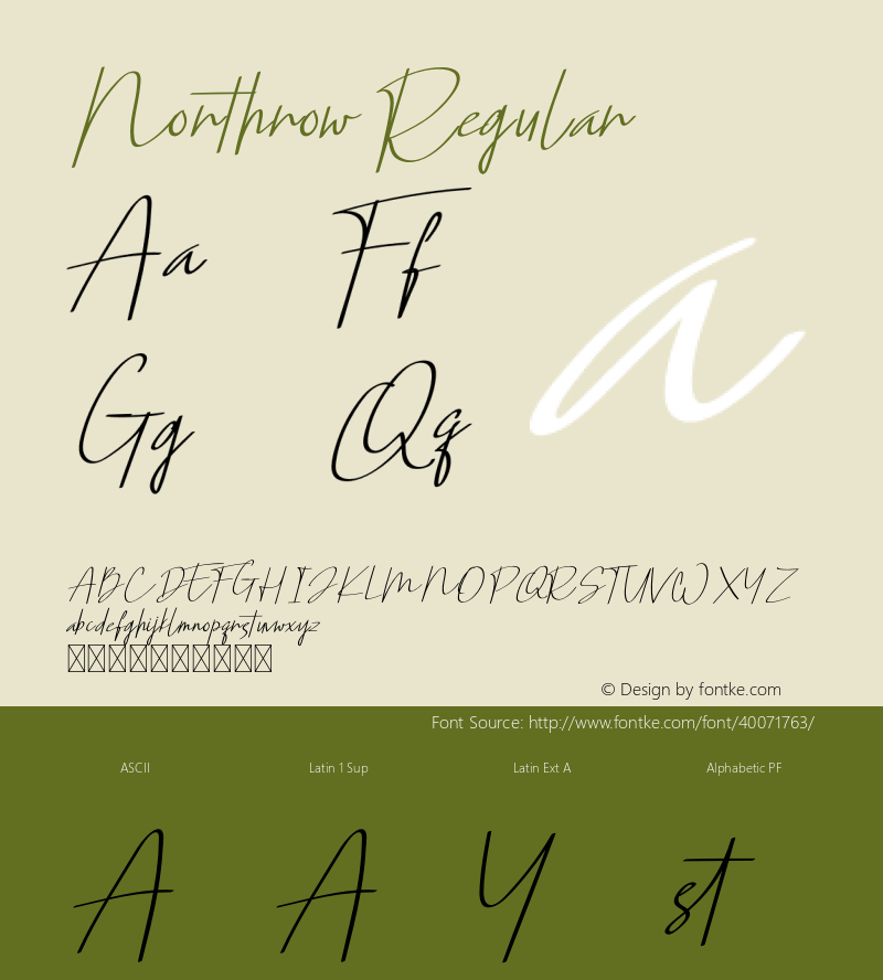 Northrow Version 1.002;Fontself Maker 3.3.0 Font Sample
