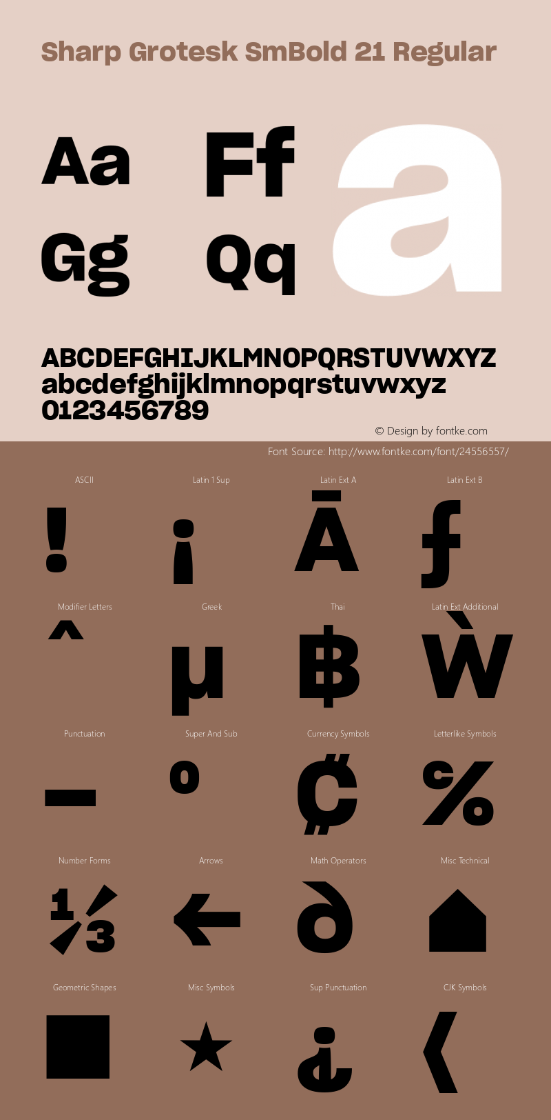 Sharp Grotesk SmBold 21 Regular Version 1.001;PS 0.000;hotconv 16.6.51;makeotf.lib2.5.65220 Font Sample