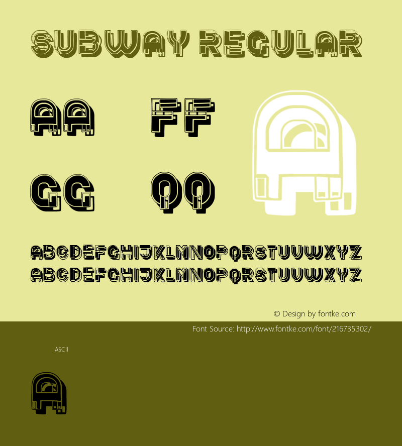 Subway Regular Version 1.000图片样张