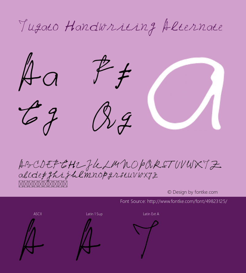 Yuqato Handwriting Alternate Version 1.002;Fontself Maker 3.4.0 Font Sample