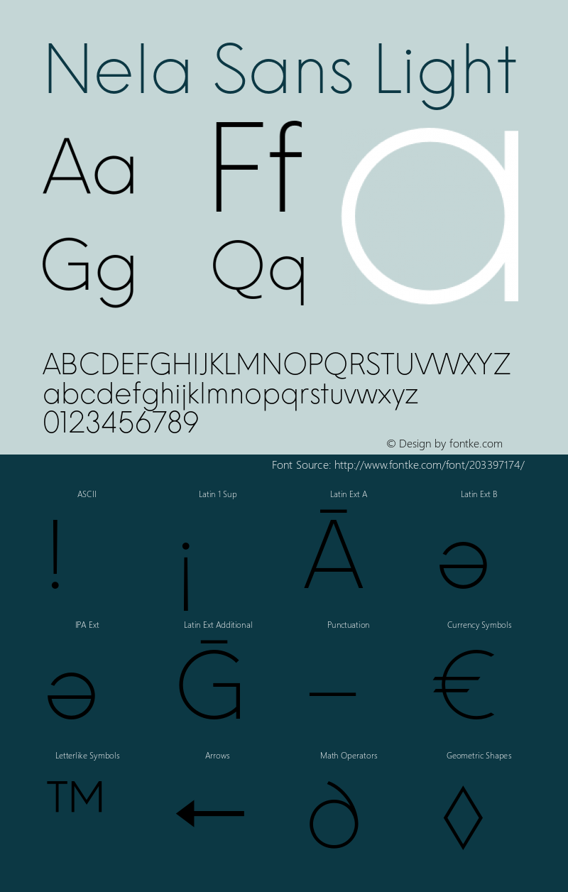 Nela Sans Light Version 1.000;FEAKit 1.0图片样张