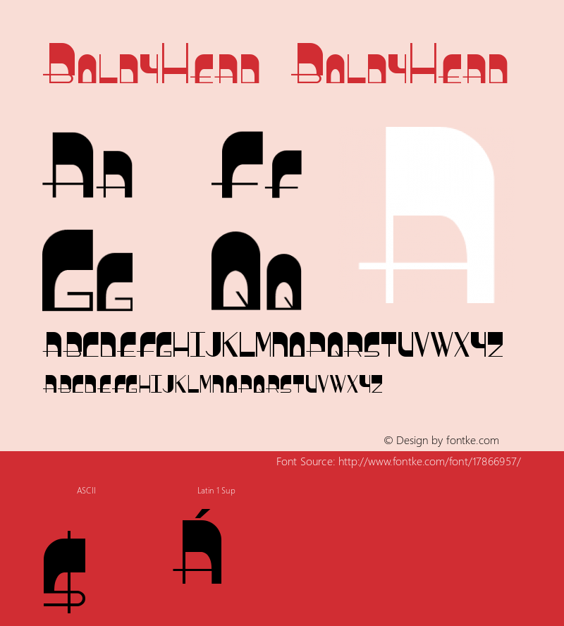 BoldyHead BoldyHead Version 001.000 Font Sample