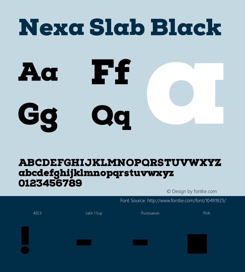 Nexa Slab Black Version 1.0 Font Sample