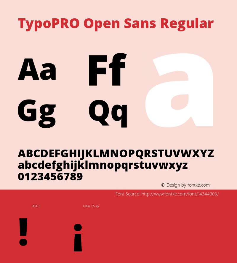 TypoPRO Open Sans Regular Version 1.10 Font Sample