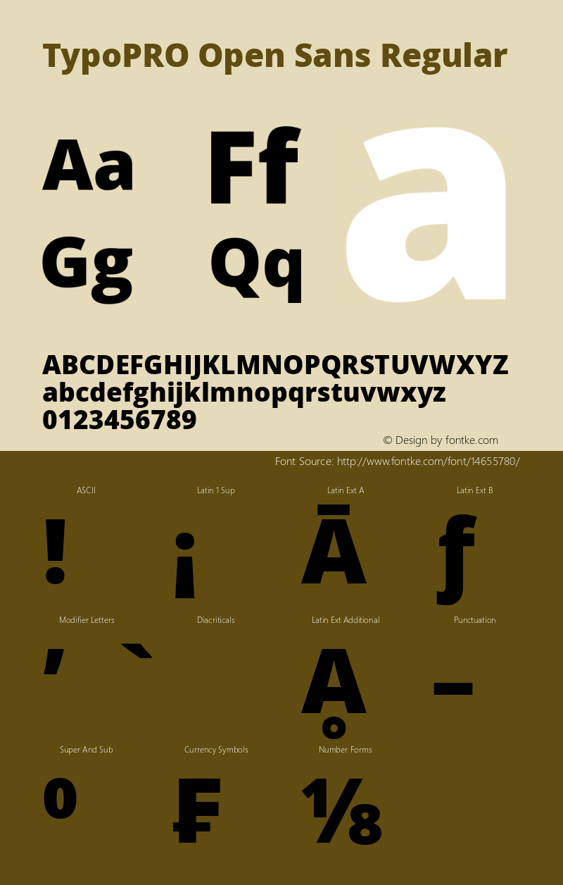 TypoPRO Open Sans Regular Version 1.10 Font Sample