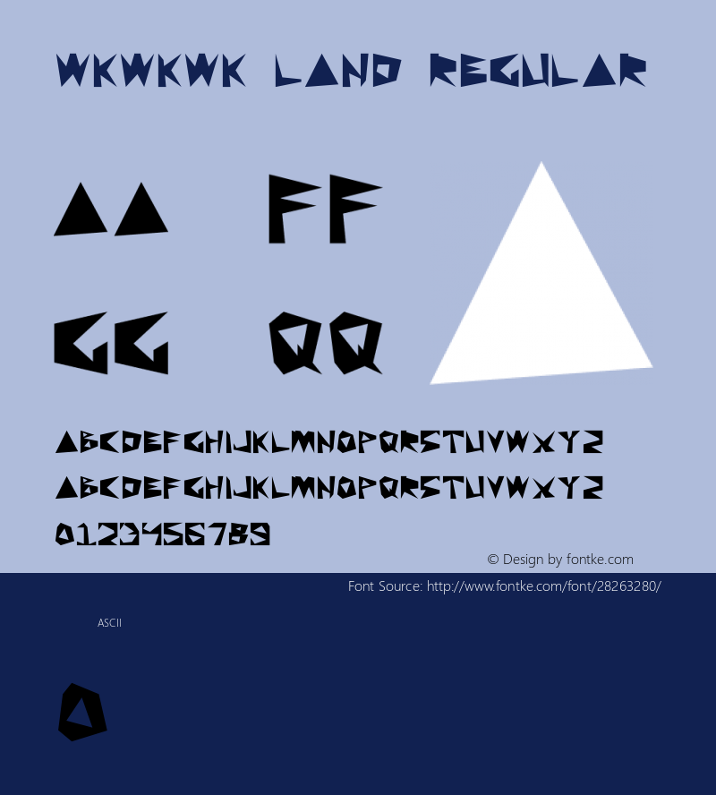 WKWKWK LAND Version 1.0 Font Sample