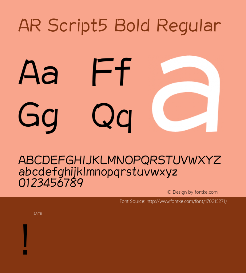 AR Script5 Bold Version 2.10图片样张