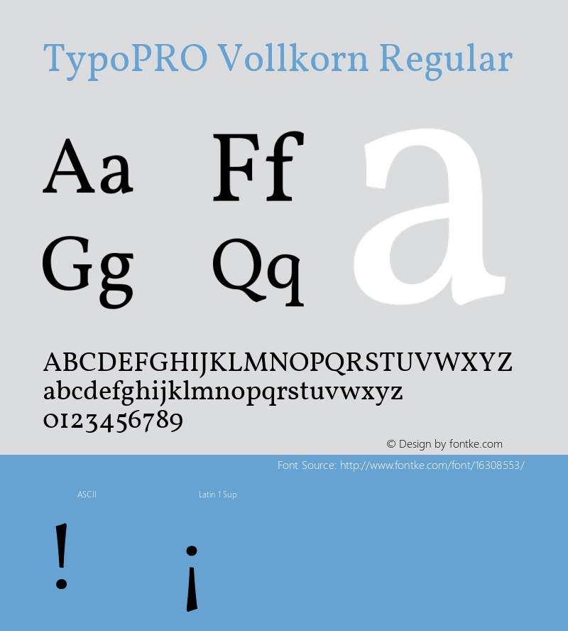 TypoPRO Vollkorn Regular Version 3.005;PS 003.005;hotconv 1.0.70;makeotf.lib2.5.58329 Font Sample