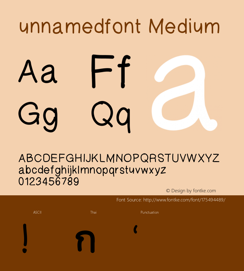 unnamedfont Version 001.000图片样张