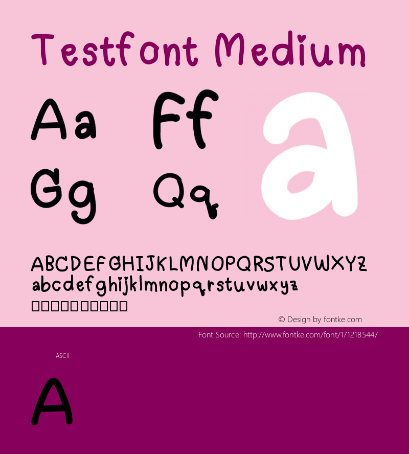 Testfont Version 001.000图片样张