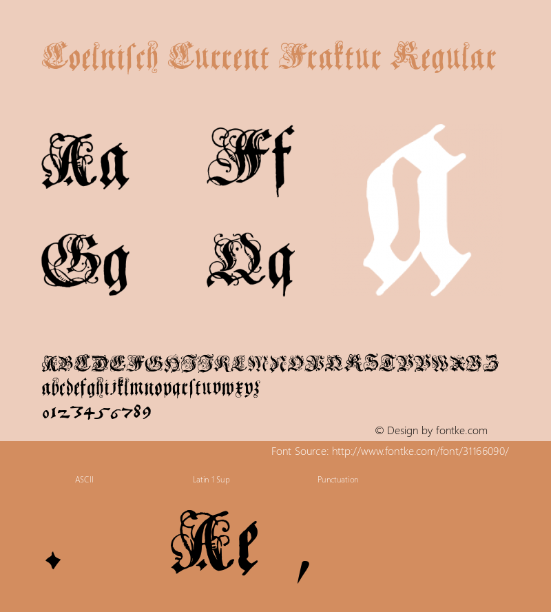 Coelnisch Current Fraktur 001.001 Font Sample