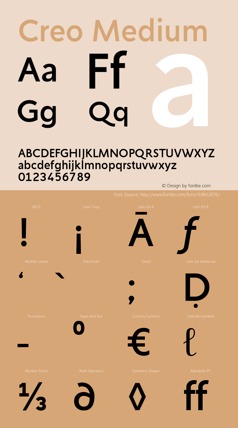 Creo Medium Version 1.00;October 24, 2019;FontCreator 11.5.0.2430 64-bit Font Sample