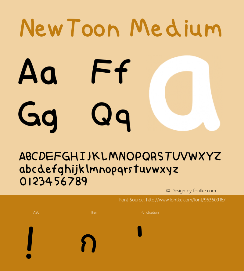 NewToon Version 001.000 Font Sample