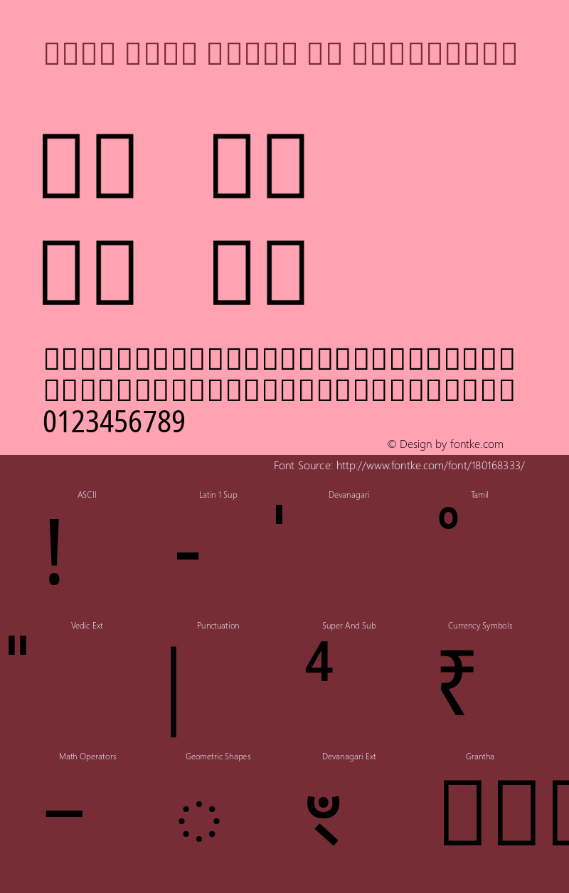 Noto Sans Tamil UI Condensed Version 2.000; ttfautohint (v1.8.2)图片样张