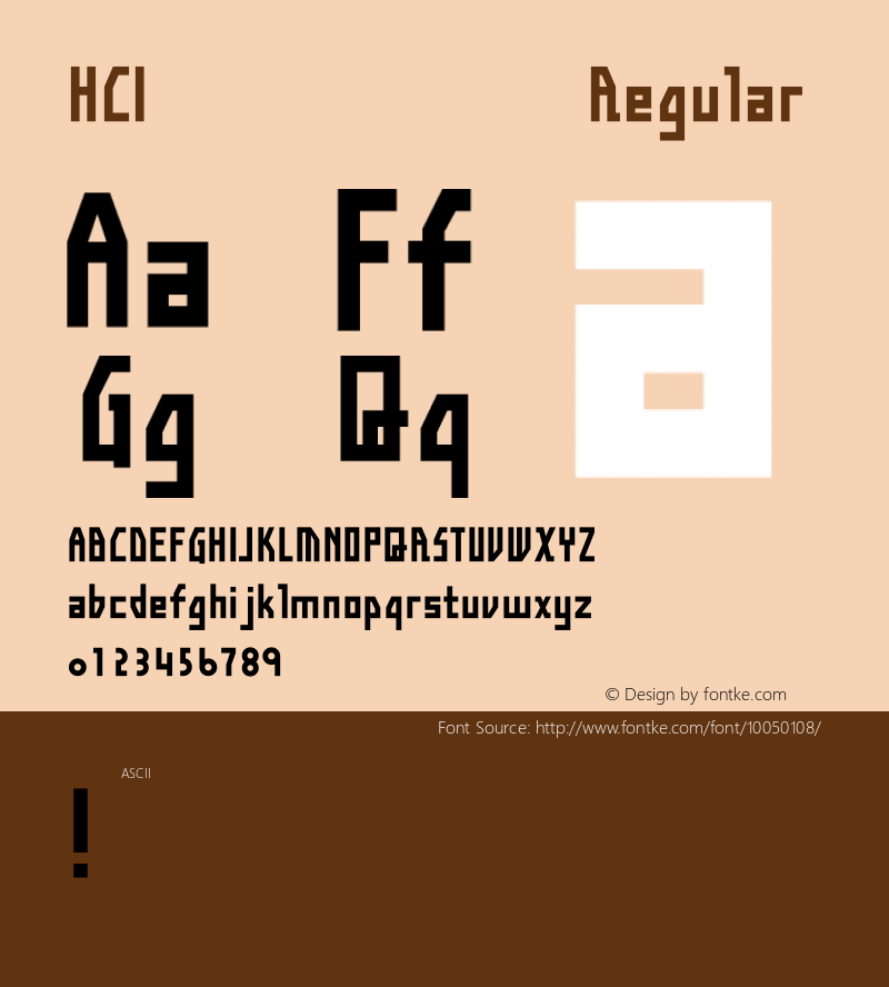 HCI 굵은샘체 Regular 0.1 Font Sample