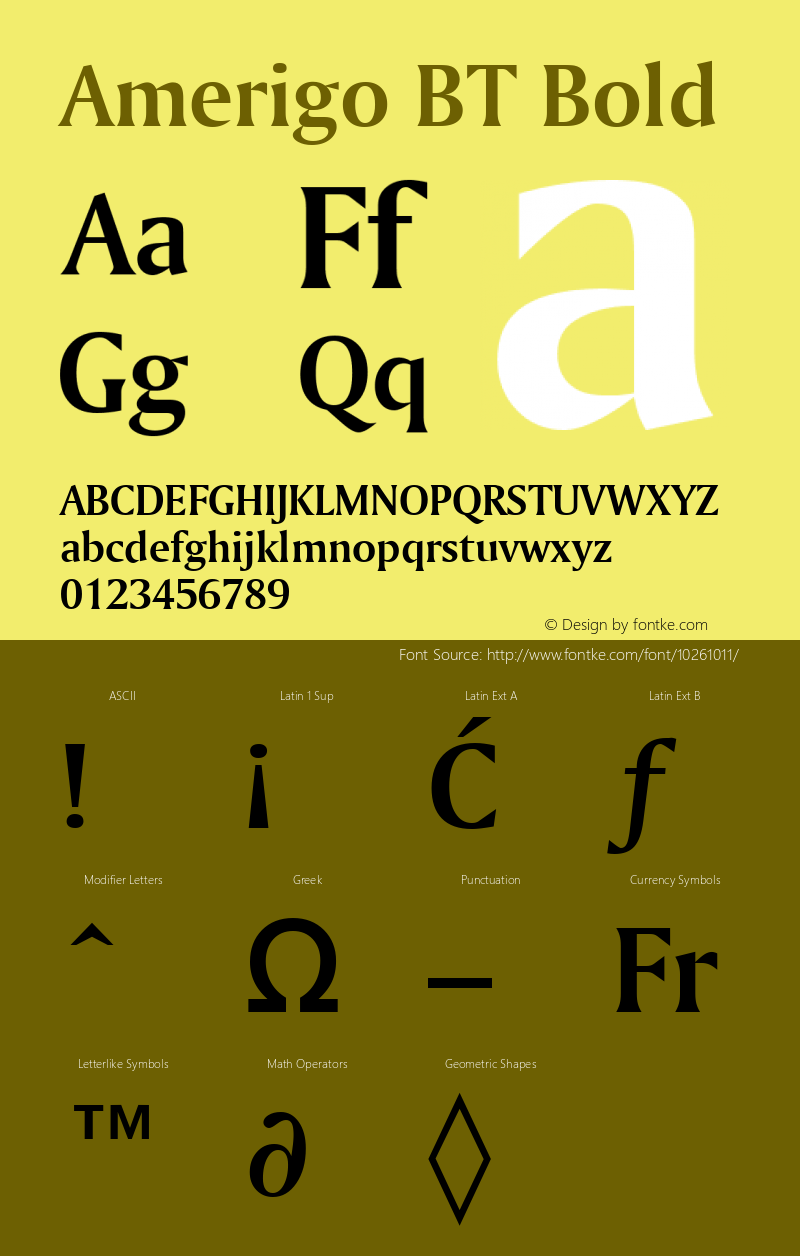 Amerigo BT Bold mfgpctt-v1.53 Monday, February 1, 1993 11:35:53 am (EST) Font Sample